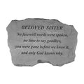 Kay Berry Inc Kay Berry- Inc. 98320 Beloved Sister-No Farewell Words Were Spoken - Memorial - 16 Inches x 10.5 Inches x 1.5 Inches 98320